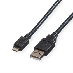 ROLINE 11.02.8752 câble USB 1,8 m USB 2.0 USB A Micro-USB B Noir