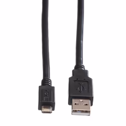 ROLINE 11.02.8752 câble USB 1,8 m USB 2.0 USB A Micro-USB B Noir