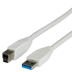 ROLINE USB 3.0 A-B, 3.0M câble USB 3 m USB A USB B Blanc