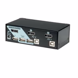 ROLINE Switch KVM DisplayPort, 1 Utilisateur - 2PCs, 1920 x 1200 pixels, Noir