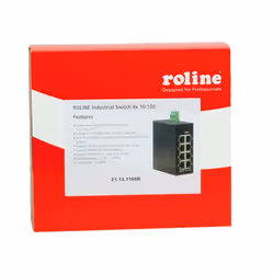 ROLINE Switch industriel 8 ports RJ-45 non administrable, Full duplex