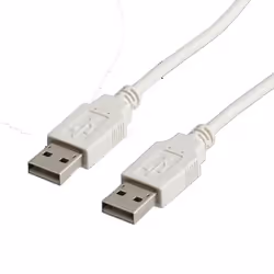 ROLINE Câble USB 2.0 Type A-A 1.8m, 1,8 m, USB A, USB A, Mâle/Mâle, 480 Mbit/s, Blanc