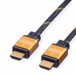 ROLINE GOLD Câble HDMI High Speed, M-M 5,0m, 5 m, HDMI Type A (Standard), HDMI Type A (Standard), Noir
