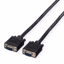 Value Câble SVGA HD15 M/HD15 M 6,0m, 6 m, VGA (D-Sub), VGA (D-Sub), Mâle, Mâle, Noir
