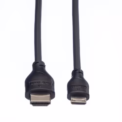 ROLINE Câble HDMI High Speed avec Ethernet, HDMI M - Mini HDMI M 2,0m