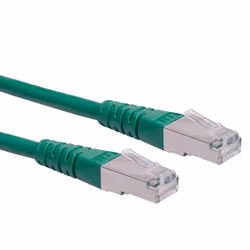 ROLINE Câble Patch S/FTP (PiMF) catégorie 6, vert, 0,3m, 0,3 m, Cat6, S/FTP (S-STP), RJ-45, RJ-45