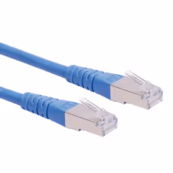 ROLINE Câble Patch S/FTP (PiMF) catégorie 6, bleu, 0,3m, 0,3 m, Cat6, S/FTP (S-STP), RJ-45, RJ-45