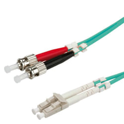 ROLINE Câble FO 50/125µm, LC/ST, OM3, turquoise 10m