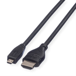 ROLINE Câble HDMI High Speed avec Ethernet, HDMI M - Micro HDMI M 2,0m