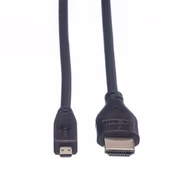 ROLINE Câble HDMI High Speed avec Ethernet, HDMI M - Micro HDMI M 2,0m