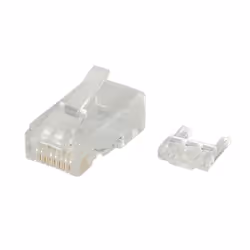 ROLINE Connecteur modulaire non blindé Cat. 6 pour câble solide 10 unités, Transparent