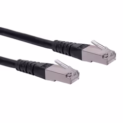 ROLINE Cordon Cat.6 S/FTP (PiMF) noir 1,5m, 1,5 m, Cat6, S/FTP (S-STP), RJ-45, RJ-45