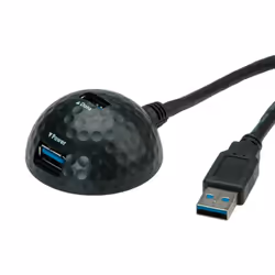 Value Câble USB 3.0 dôme, noir 1,5m, 1,5 m, USB A, 2 x USB A, USB 3.2 Gen 1 (3.1 Gen 1), Mâle/Femelle, Noir