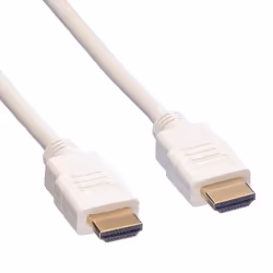 ROLINE Câble HDMI High Speed avec Ethernet, blanc 2,0m