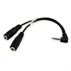 ROLINE Adaptateur 3,5mm 4pôles (1x M, 2x F)