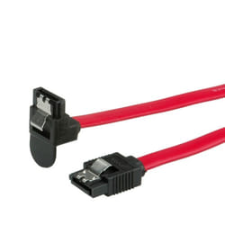 ROLINE Câble SATA 6.0 Gbit/s interne avec attache, coudé 1,0 m