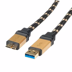 ROLINE GOLD Câble USB 3.0, type A mâle - USB 3.0 Micro B mâle 2,0m