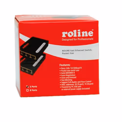 ROLINE Switch Fast Ethernet, Pocket, 5 ports, Full duplex