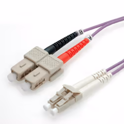 ROLINE Câble FO 50/125µm, LC/SC, OM4, violet 0,5m, 0,5 m, OM4, LC, SC