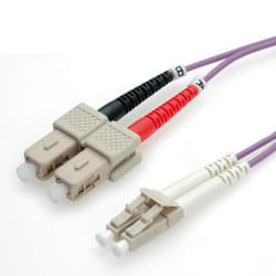 ROLINE Câble FO 50/125µm, LC/SC, OM4, violet 1m