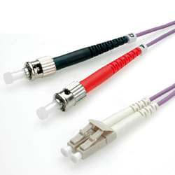 ROLINE Câble FO 50/125µm, LC/ST, OM4, violet 0,5m