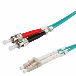 Value Câble FO 50/125µm, LC/ST, OM3, turquoise 2m, 2 m, OM3, LC, ST