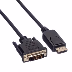 Value 11995608 1,5 m DisplayPort DVI-D Noir