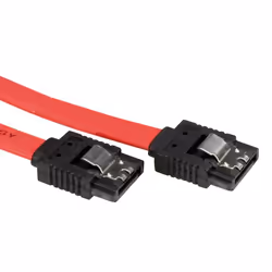 Value Câble SATA 6.0 Gbit/s pour disques durs, fermoir à cliquet 0,5 m, 0,5 m, SATA III, Mâle/Mâle, Rouge