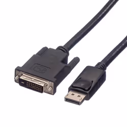 ROLINE 11.04.5775, 1,5 m, DisplayPort, DVI-D, Mâle, Mâle, Droit