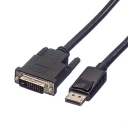 ROLINE 11.04.5775 câble vidéo et adaptateur 1,5 m DisplayPort DVI-D Noir
