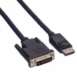 ROLINE 11.04.5775 câble vidéo et adaptateur 1,5 m DisplayPort DVI-D Noir
