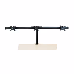 Value Bras pour LCD triple, noir, montage sur table, 8 kg, 75 x 75 mm, 100 x 100 mm, Noir