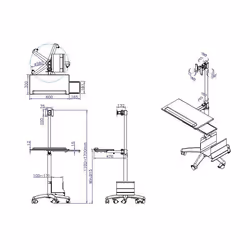 Value Support sur roues PC / LCD 180 cm