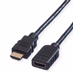 Value Câble HDMI High Speed avec Ethernet M/F 2,0m, 2 m, HDMI Type A (Standard), HDMI Type A (Standard), Noir