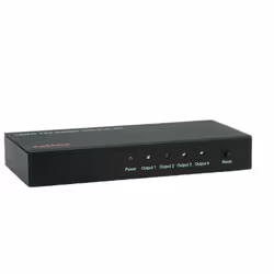 ROLINE Distributeur HDMI, quadruple, HDMI, 4x HDMI, 1920 x 1200 pixels, Noir, 1920 x 1200 (WUXGA), 1080p