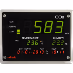 enquête Mesure et enregistre la teneur en CO2, l’humidité relative et la température Précision ±2,5 % HR / / ±0,3 K / ±30 ppm ...