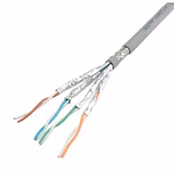 ROLINE Câble S/FTP rigide Cat.6a fils tressés 300 m, Gris, 100 Ohm, 300 mm, PVC