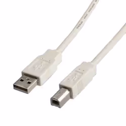 ITB USB 2.0 A/B M/M 1.8m, 1,8 m, USB A, USB B, USB 2.0, Mâle/Mâle, Blanc