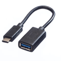 VALUE Câble USB 3.1, USB 3.1 Type C - A, M/F 0,15 m