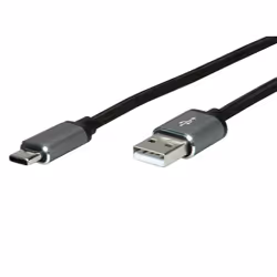 ROLINE 11029029, 3 m, USB A, USB C, USB 2.0, 480 Mbit/s, Noir, Argent