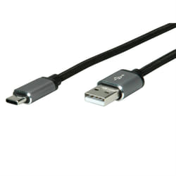 ROLINE 11029029 câble USB 3 m USB 2.0 USB A USB C Noir, Argent