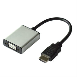 ROLINE 12.99.3119 câble vidéo et adaptateur 0,15 m HDMI Type A (Standard) VGA (D-Sub) + 3,5 mm Noir, Argent