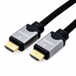 ROLINE 11.04.5850, 1 m, HDMI Type A (Standard), HDMI Type A (Standard), Noir, Argent