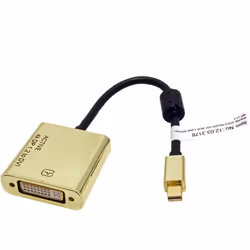 ROLINE 12.03.3176 câble vidéo et adaptateur 0,1 m Mini DisplayPort DVI-D Or