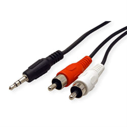 ROLINE Câble 3,5mm / 2x RCA M 5m