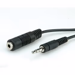 ROLINE Rallonge 3,5mm 10m, 3,5mm, Mâle, 3,5mm, Femelle, 10 m, Noir