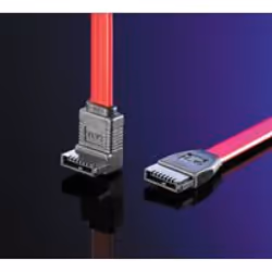 ROLINE Câble SATA 3.0 Gbit/s pour disques durs, coudé 0,5 m, 0,5 m