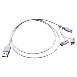 ROLINE 11.02.8329, 1 m, USB A, Micro-USB B, USB 2.0, Mâle/Mâle, Blanc