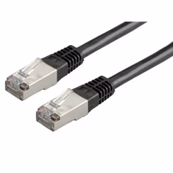 ROLINE Câble patch S/FTP cat.5e, noir, 1m, 1 m, Cat5e, SF/UTP (S-FTP), RJ-45, RJ-45