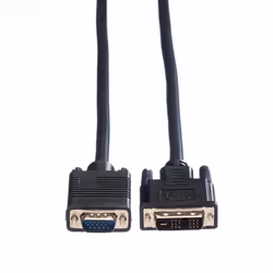 Value Câble DVI, DVI (12+5) M-VGA M 2,0m